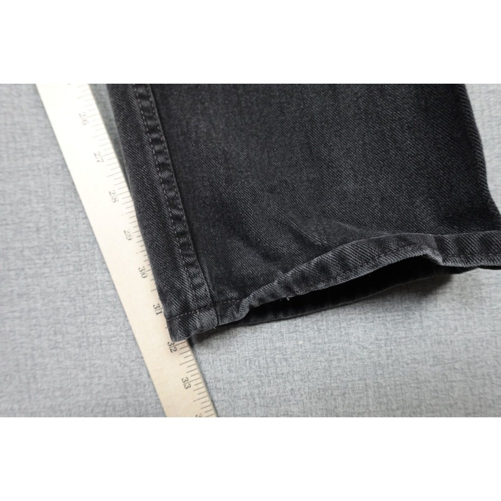 Vintage Levi's 505 Jeans Mens 40x32 Black Regular Fit Western Cowboy Black Wash - Picture 7 of 13
